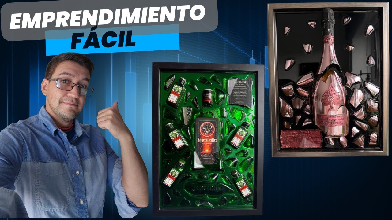 Emprende con resina y botellas| Cuadros con botellas rotas, SECRETOS revelados. 