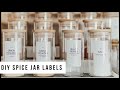 PANTRY ORGANIZATION | DIY Spice Jar Labels at Home