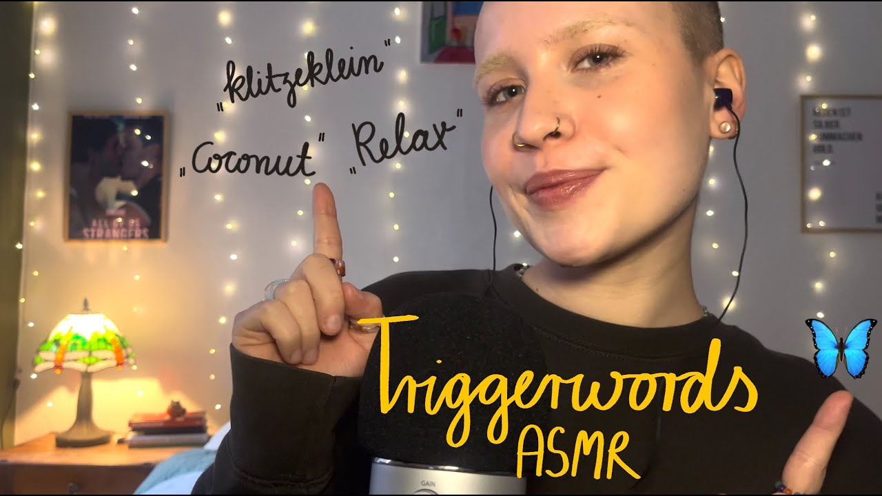 ASMR | clicky Triggerwords – close whispering 🦋 (German)