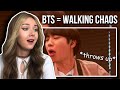 chaos unfolds wherever BTS go reaction (good chaotic)