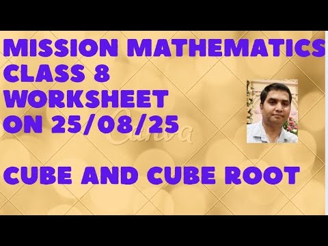 Class 8 maths//misson mathematics 2025-26 worksheet and Q. O. D on 25 ...