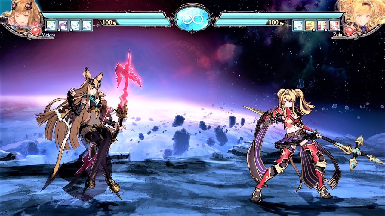 Granblue Fantasy Versus - Metera vs Zeta (Hardest AI)