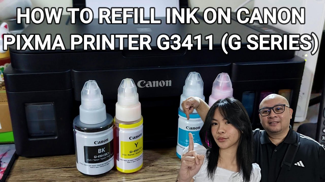 HOW TO REFILL INK ON CANON PIXMA PRINTER G3411 G SERIES | Easy Step by ...