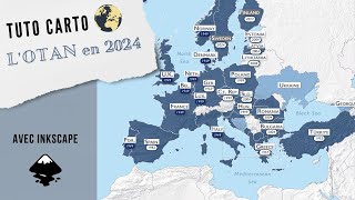 Faire une carte avec nos fonds de carte : l'OTAN en 2024 (Inkscape)