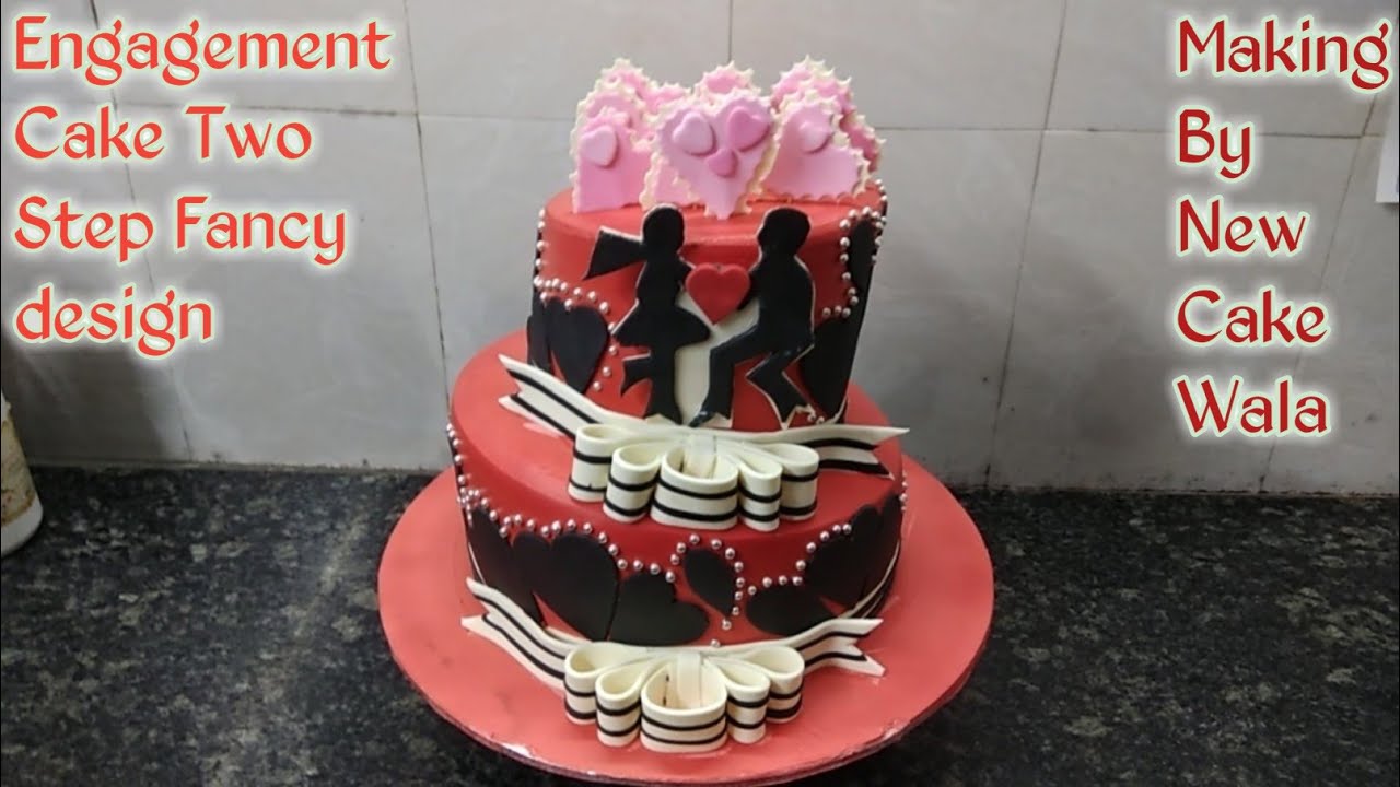 Amazing Engagement Cake With Couples Design/Wedding Cake ... Amazing Engagement Cake With Couples Design/Wedding Cake ...