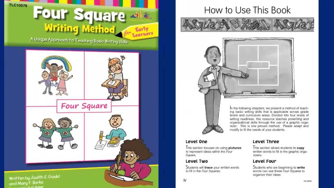 Four Square Picture for Classroom / Therapy Use - Great Four Square Clipart