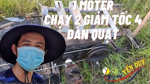 1 MOTER CHẠY 2 GIẢM TỐC, 4 DÀN QUẠT. hạ chi phí_ nâng hiệu quả (save electricity for shrimp farming)