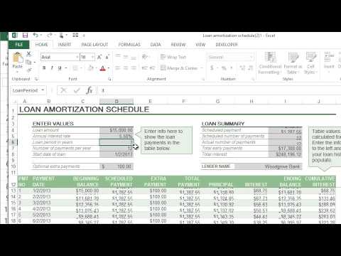 Microsoft Excel - Loan Calculator Templates