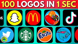 Guess 100 Logos In 1 Second | LOGO QUIZ