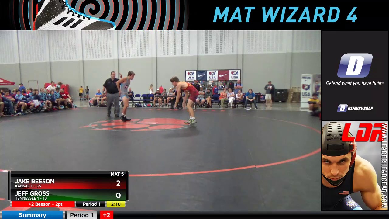 Mat 5 138 Jake Beeson Kansas 1 Vs Jeff Gross Tennessee 1