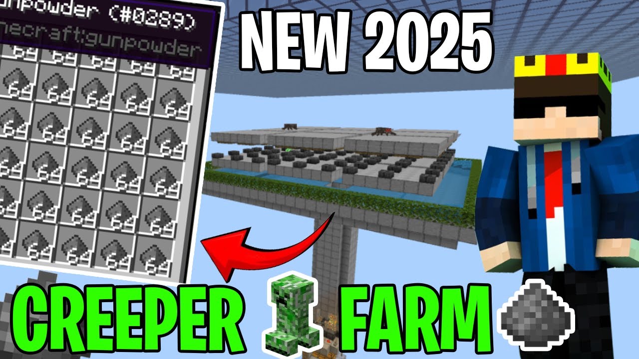 NEW 1.21 INFINITE CREEPER Farm Minecraft Bedrock 2025 | SZAM GAMERZ