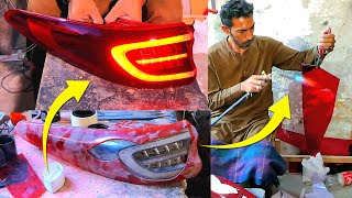 car tail light restoration with amazing skills | car backlight repairing with very basic hand tools