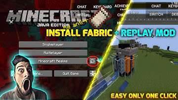 How to install fabric + replay mod in POJAVLOUNCHER 🔥*easy method*