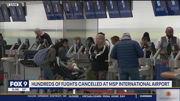 Hundreds of flights canceled at MSP Airport