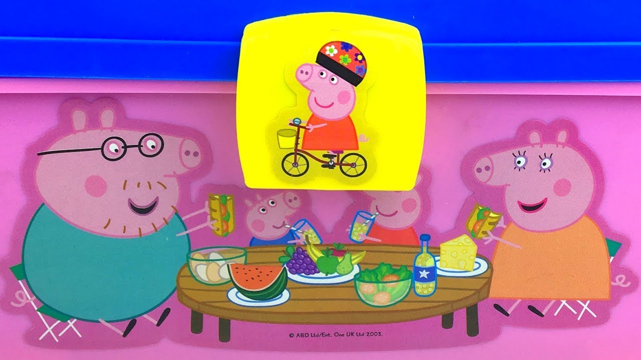 PEPPA PIG LA PATISSERIE PORTABLE BOX WITH MODELING COMPOUND & MOLDS FOR GEORGE PIG & PEPPA -UNBOXING