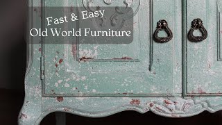 How To Create An Old World Furniture Finish Fast and Easy and Minimum Supplies