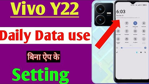 vivo y22 daily data usage setting/vivo y22 me daily Data use kaise dekhe /vivo y22 daily Data use