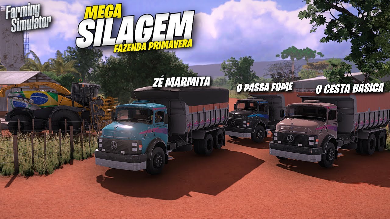 MEGA SILAGEM ESTILO TERCERIZADA | FAZENDA PRIMAVERA | Simulando Vida Real | Farming Simulator 22