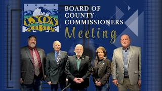 Lyon County Board of Commissioners Special Meeting: Data Center Ordinance Workshop 08.03.2026