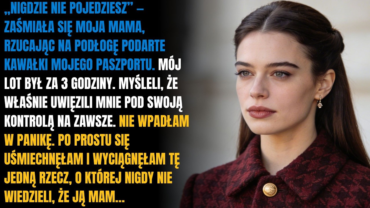 Moja mama zniszczyła mój paszport na kilka godzin przed finalizacją wielomilionowej transakcji...