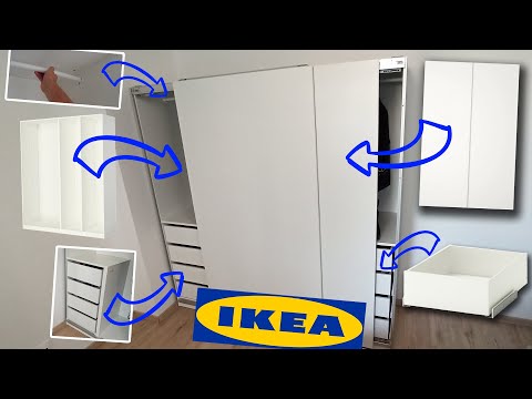 IKEA PAX Komplement Wardrobe Assembly drawer sliding doors soft close  - montage meuble