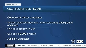 California Department of Corrections and Rehabilitation hosting a recruitment event