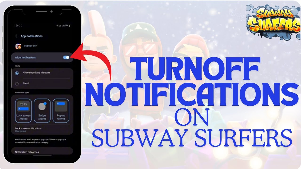 How To Turn Off Notifications On Subway Surfers - YouTube