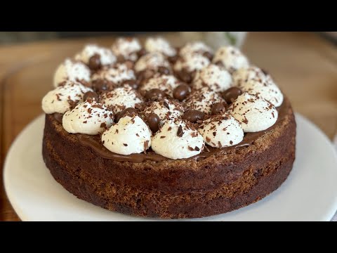 Chocolate and cream cake, birthday cake