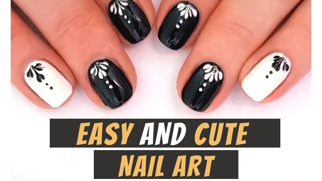 5 Simple Nail Art designs to do at home😍 | Without tools for beginners -  Alinaz Beauty - YouTube