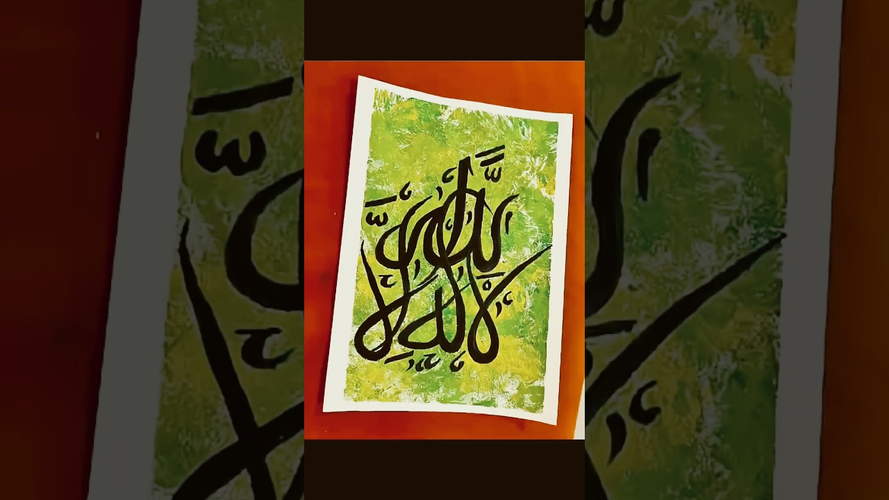 kalimah tayyaba arabic calligraphy painting tt#shorts