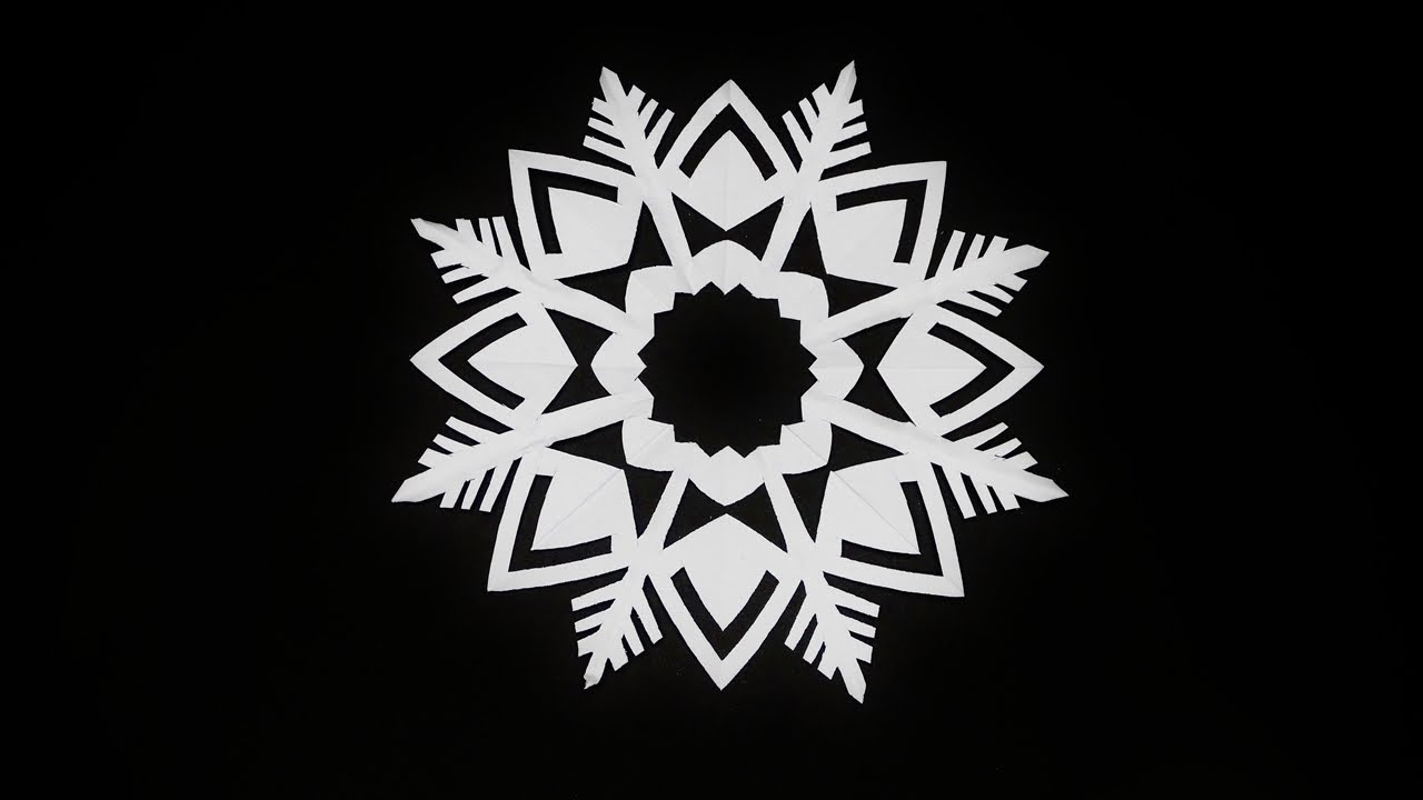 How to Make a Snowflake out of Paper | Christmas Cutting Art (1682)