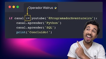 O operador Walrus do Python: uma nova forma de pensar sobre variáveis!