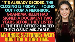 My Family Sold Grandma's House Without Telling Me — Her Signature Stopped the Sale