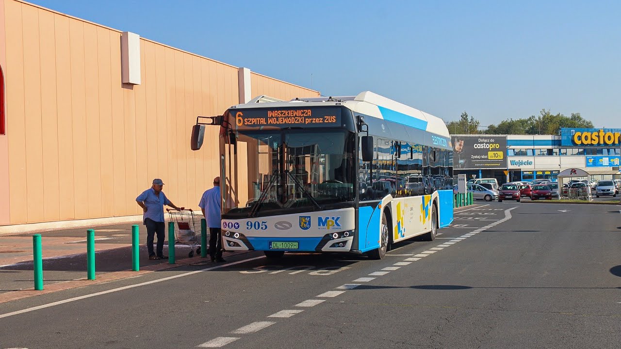 [🇵🇱PL] MPK Legnica - Solaris Urbino 12 IV Electric #905 - [🚍6➡️AUCHAN przez Grabskiego-ZUS]