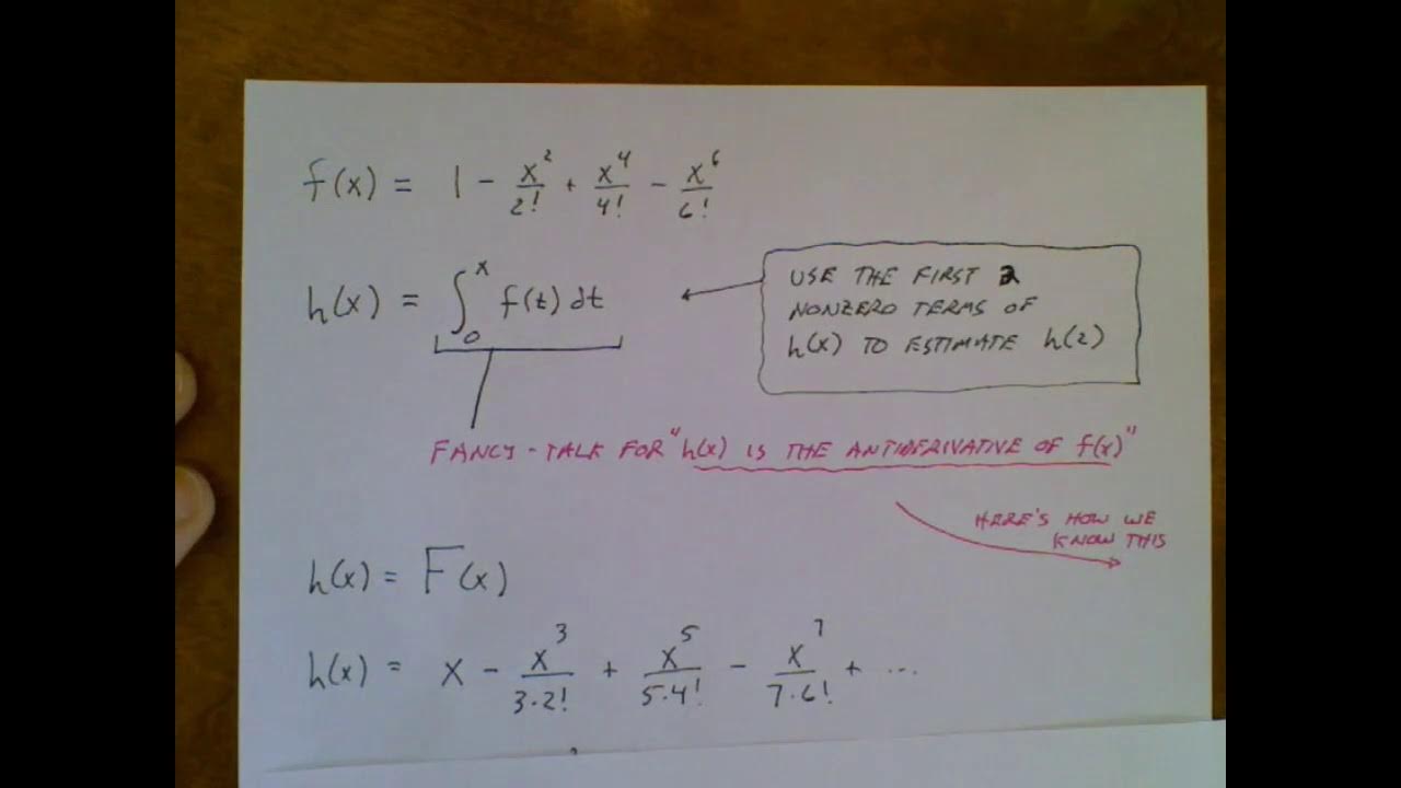 Derivatives Antiderivatives and Integrals of Series YouTube
