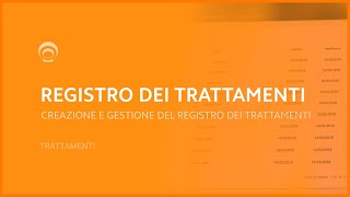 #6 Come creare e gestire il REGISTRO DEI TRATTAMENTI | UTOPIA GDPR Privacy Software