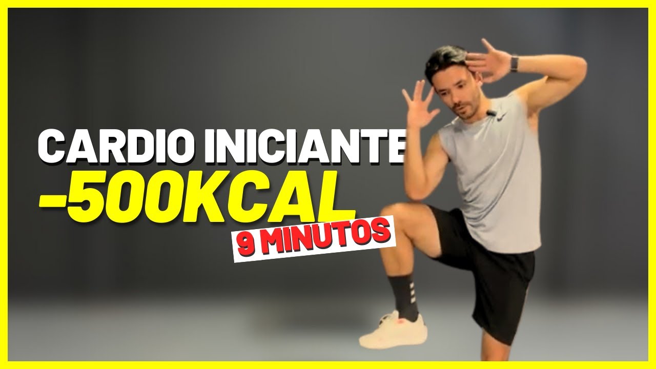 CÁRDIO PARA INICIANTES - 9 MIN - QUEIME 500 KCAL 