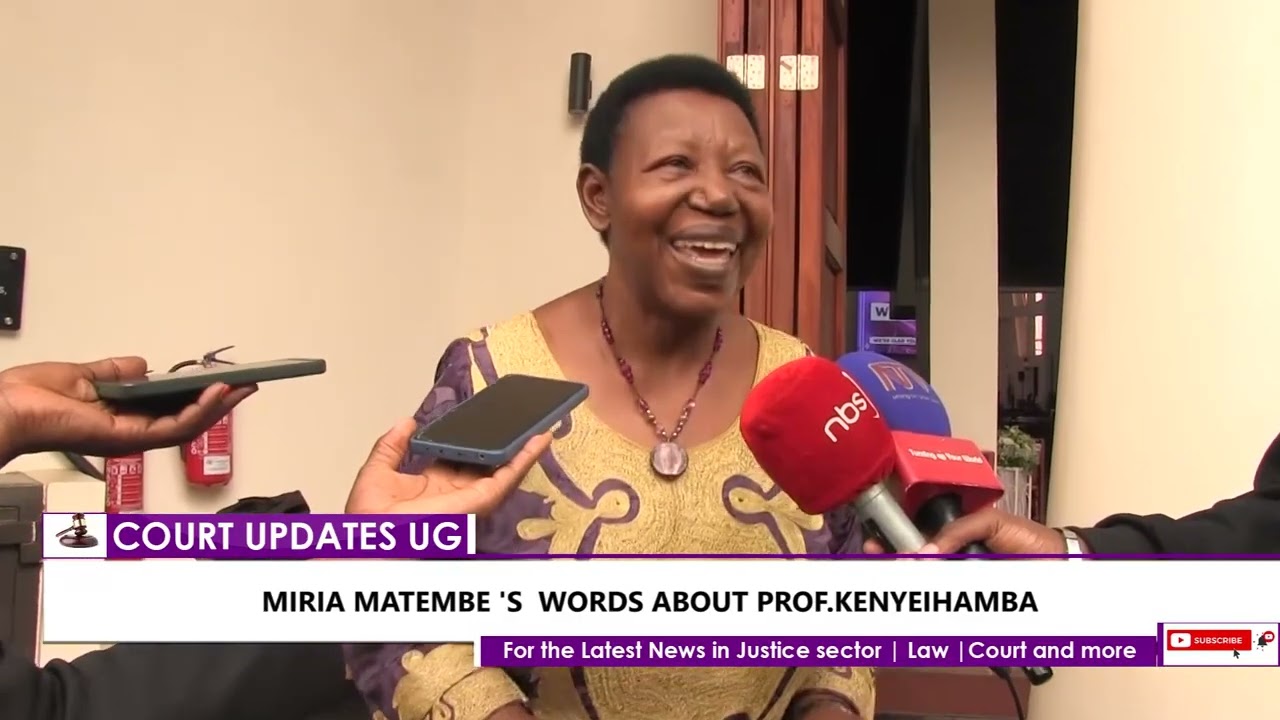 Hon. Miria Matembe's words on Prof. Kanyeihamba's life #courtupdatesugofficial