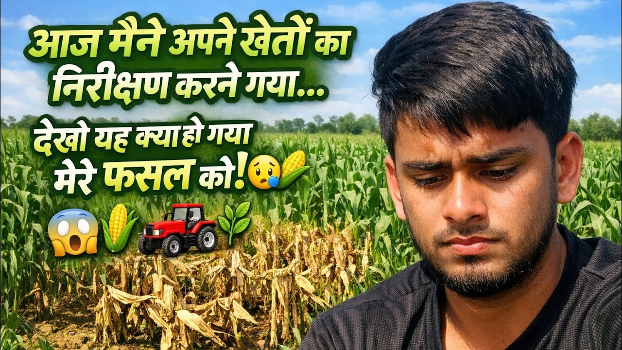 आज खेत का निरीक्षण करने गया… देखो मेरी फसल का क्या हाल हो गया 😢🌽 | farming vlog india