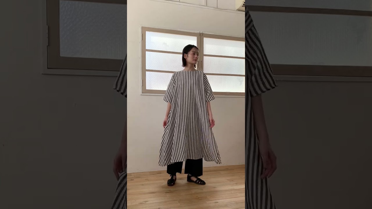 TUTIE.｜リネンフレアワンピース/麻・リネン・天然素材・半袖