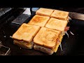 바삭한 치즈 베이컨 토스트 / crispy cheese bacon toast / korean street food