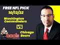 NFL Picks - Washington Commanders vs Chicago Bears Prediction, 10/13/2022 Week 6 NFL Free Picks