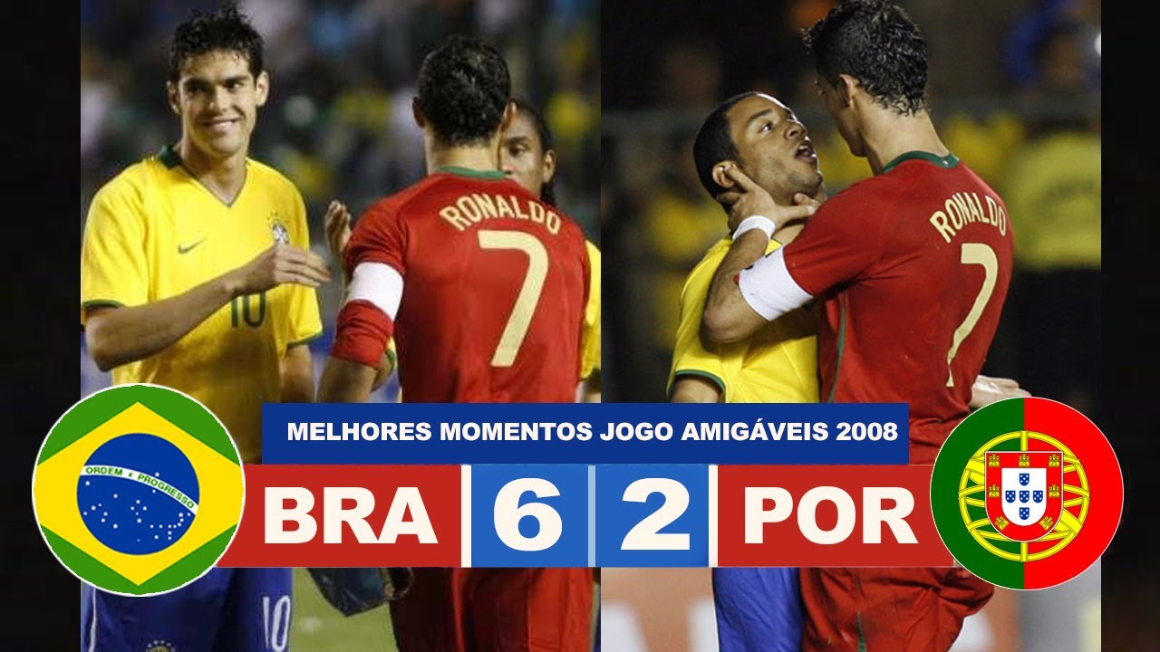 Brasil 6 x 2 Portugal (Kaká x Ronaldo) - Melhores Momentos Jogo ...