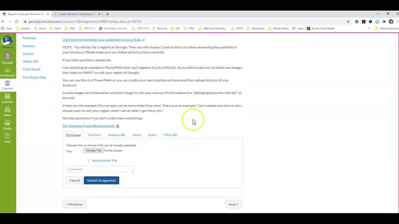 how to verify assignment submission on canvas