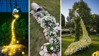 +777 Ideas de RECICLAJE DE MACETEROS y COSAS VIEJAS para decorar jardines en tu hogar