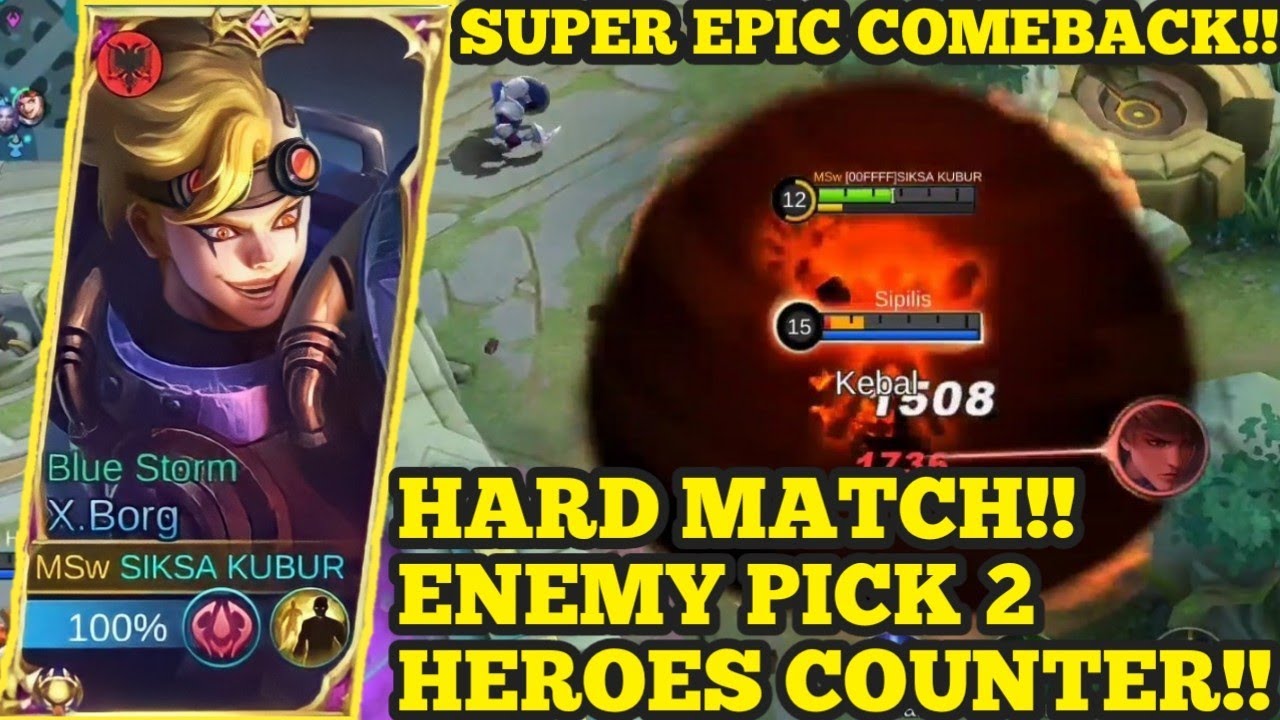 HARD MATCH‼️FIRST PICK , ENEMY PICK 2 HEROES COUNTER‼️ EPIC