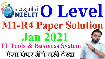 M1 R4 Paper Solution Part 1 । O Level Paper Solution Jan 2021। IT Tools Jan 2021 Paper Solution