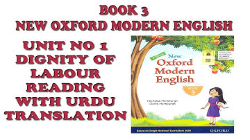 Oxford Modern English Book 3 Unit 1 Dignity of Labour Reading  New 3rd Edition - Grade 3 - Reading