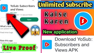 Yosub app || yosub app subscriber kaise badhaye || How To increase subscribers || Subscribe kaise Ba screenshot 4