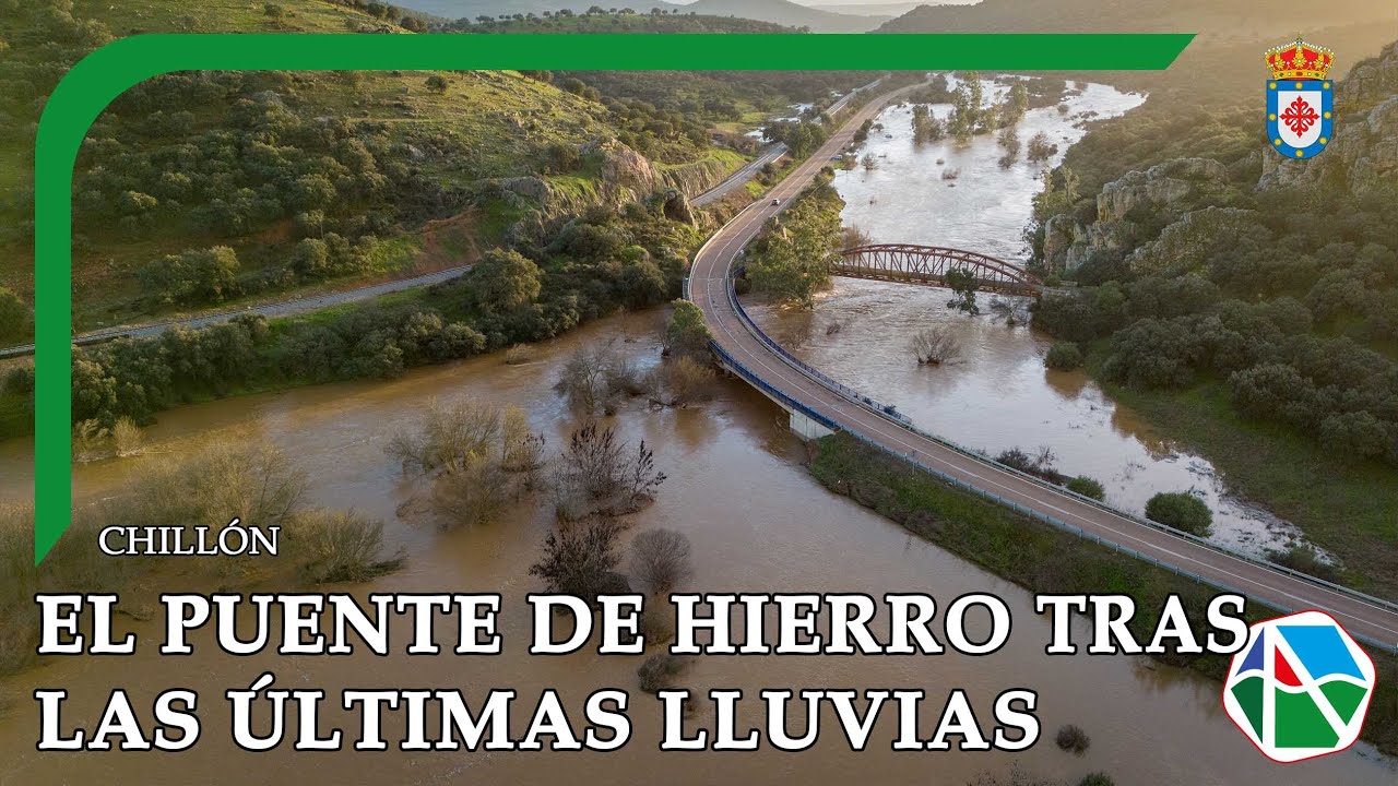 El Puente de Hierro de Chillón tras las últimas lluvias